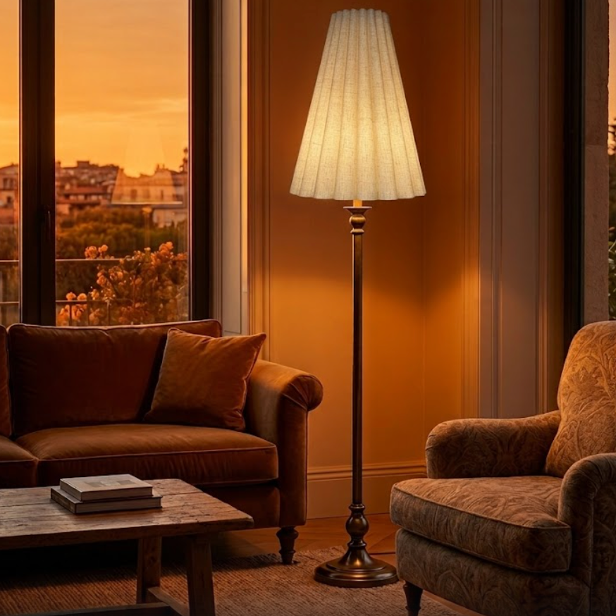 Abat-jour plissé Barcelone lin