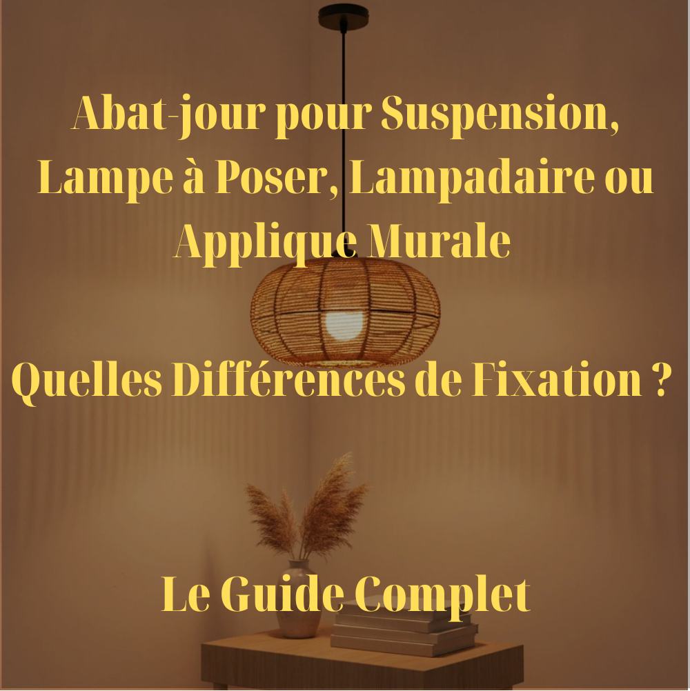 Abat-jour pour Suspension, Lampe à Poser, Lampadaire ou Applique Murale  Quelles Différences de Fixation ? Le Guide Complet