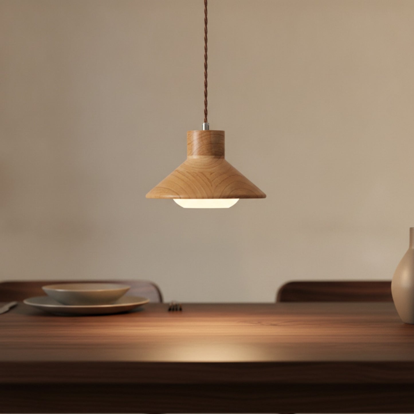 Abat Jour Bois Bergen Suspension Design Naturelle