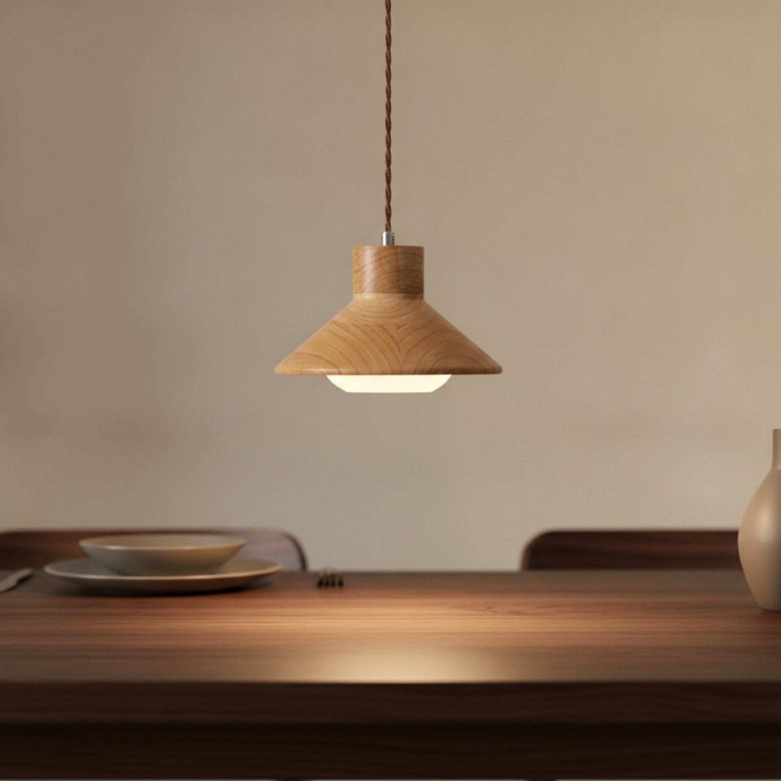 Abat Jour Bois Bergen Suspension Design Naturelle