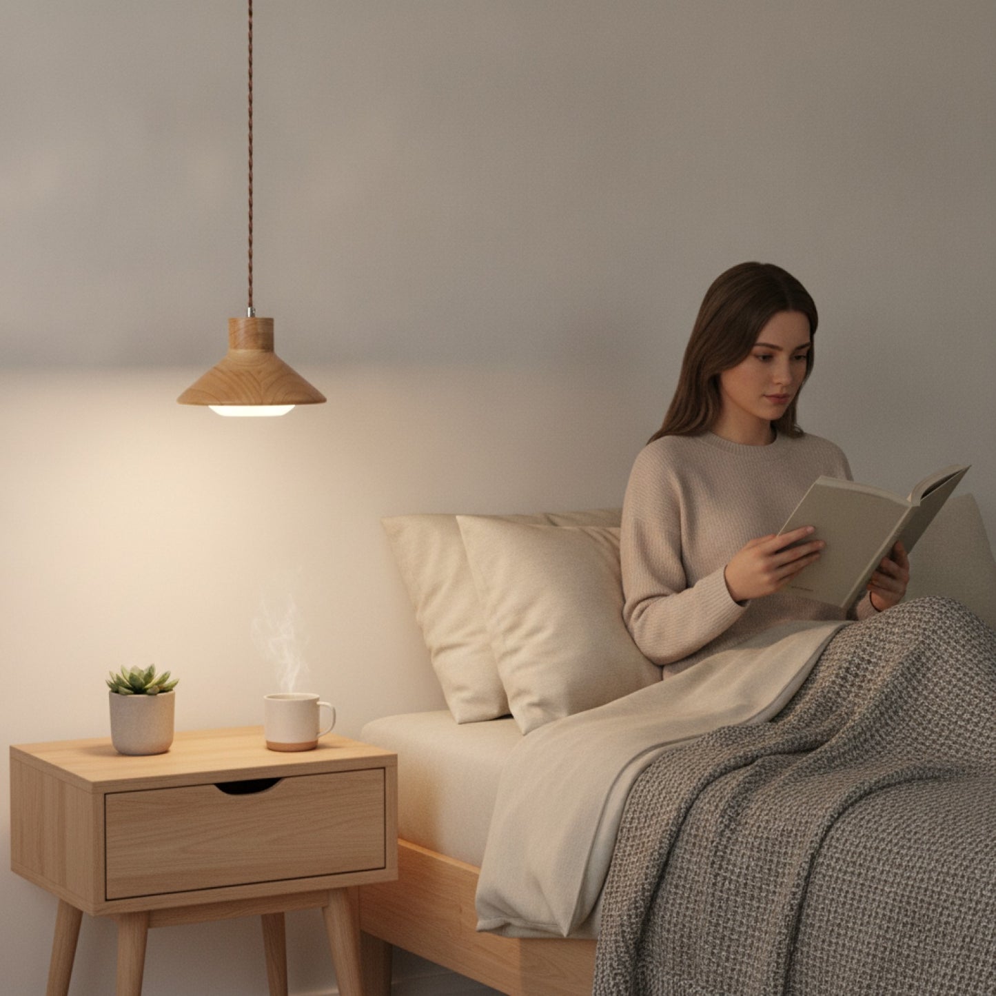 Abat Jour Bois Bergen Suspension Design Naturelle