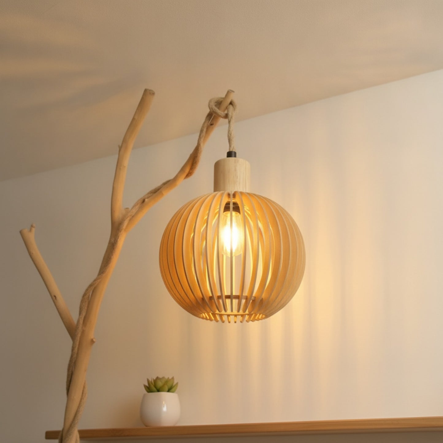 Abat-Jour Bois Kuta : Ambiance Naturelle et Design Moderne