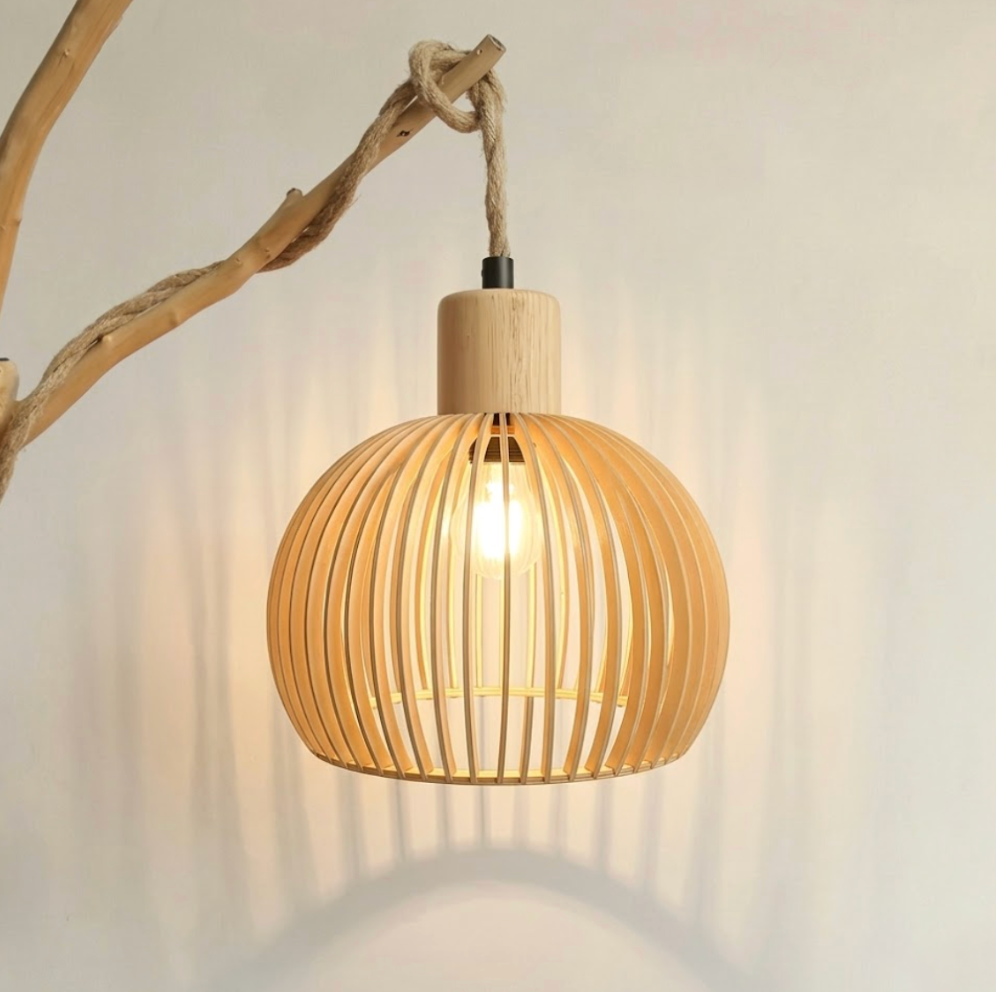 Abat Jour Bois Ubud Naturel Contemporain