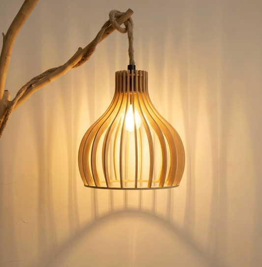 Abat-Jour Bois <br> Berawa-Grain-Light