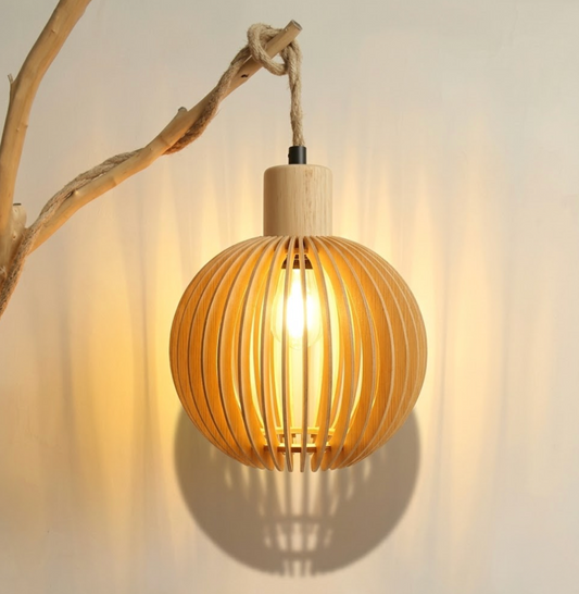 Abat-Jour Bois <br> Kuta-Grain-Light