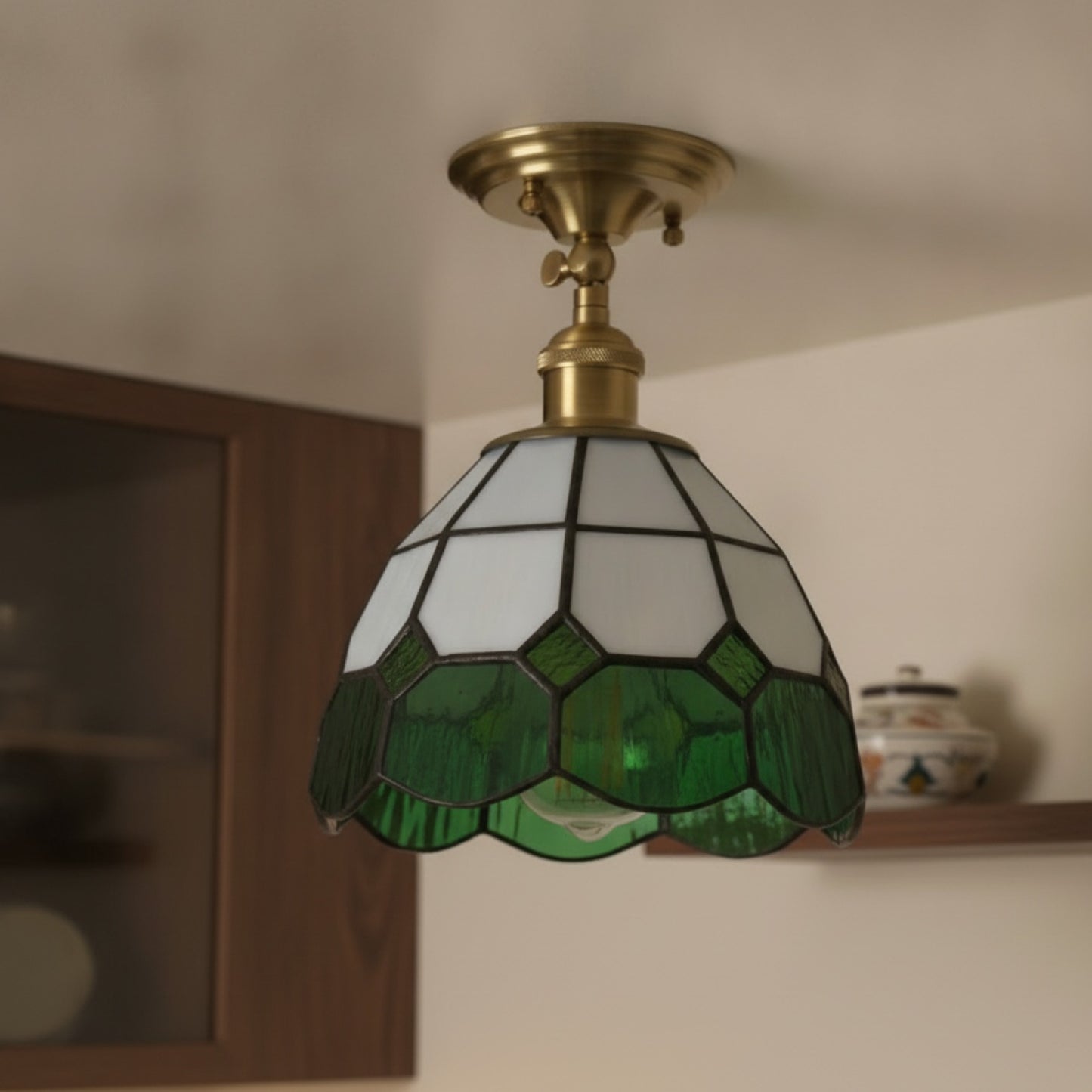Abat Jour Compiègne Verre Vintage
