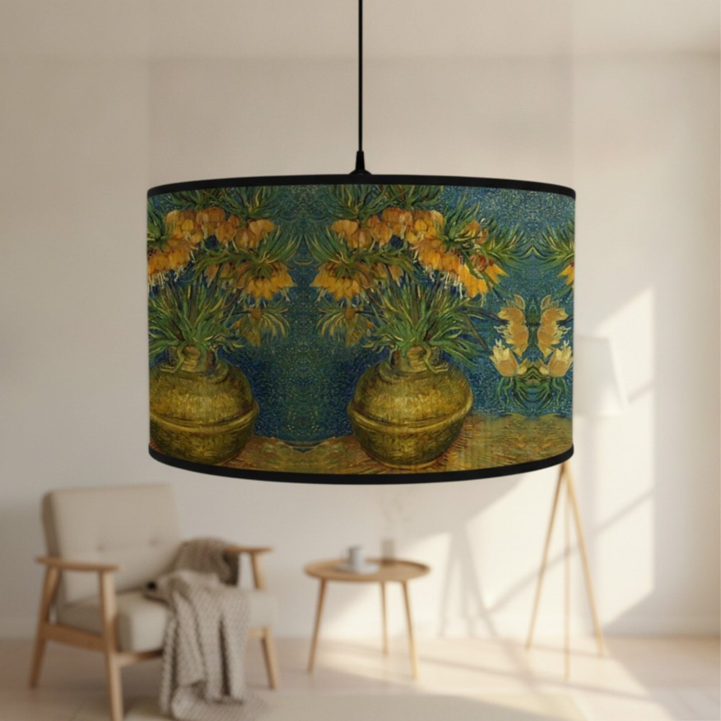 Abat-Jour Arty Cylindrique en Bambou - Design Artistique & Éclairage Chaleureux