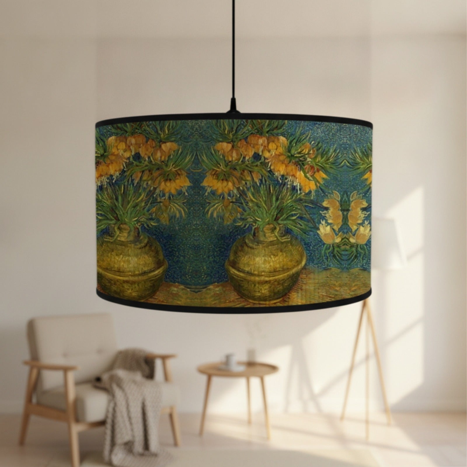 Abat-Jour Arty Cylindrique en Bambou - Design Artistique & Éclairage Chaleureux