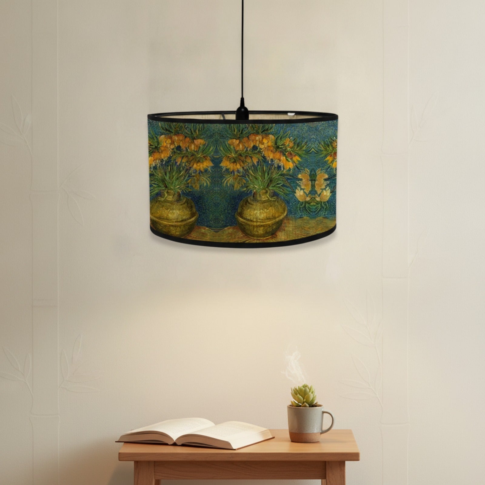 Abat-Jour Arty Cylindrique en Bambou - Design Artistique & Éclairage Chaleureux