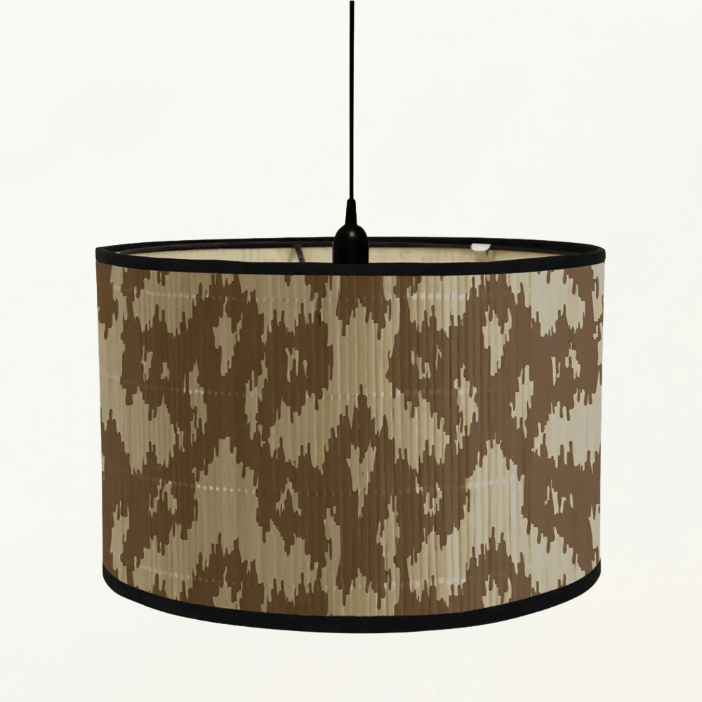 Abat-Jour Cylindre Brasilia en Bambou Naturel - Design Ethnique pour Suspension