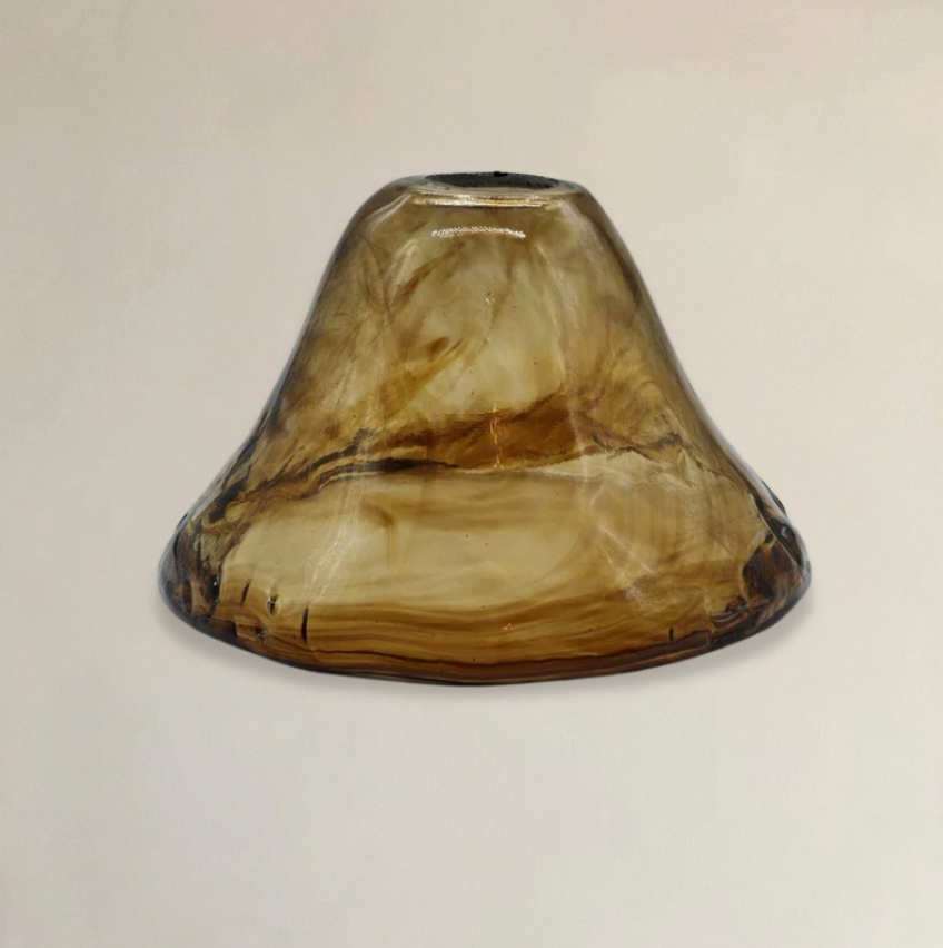 Abat Jour Venise Ambre Verre Mural