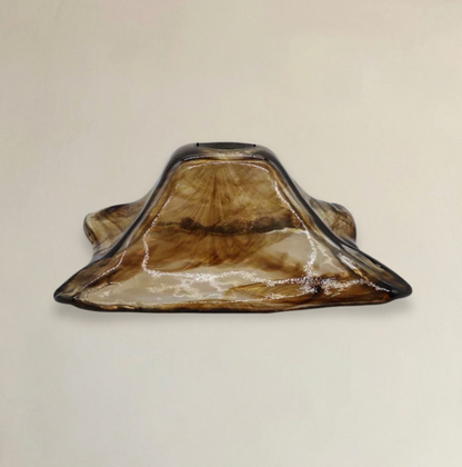 Abat Jour Venise Ambre Verre Mural