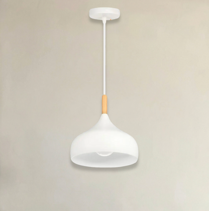 Abat Jour Helsinki Bois & Métal Blanc Scandinave