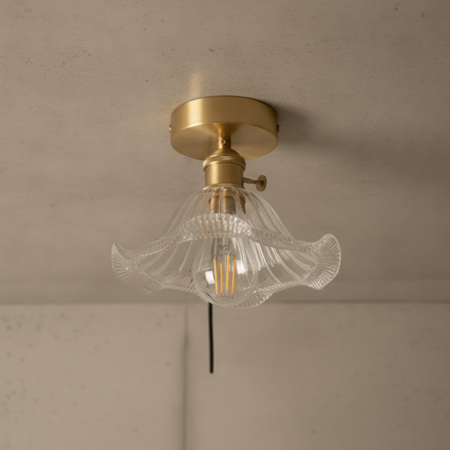 Abat Jour Lille Verre Vintage