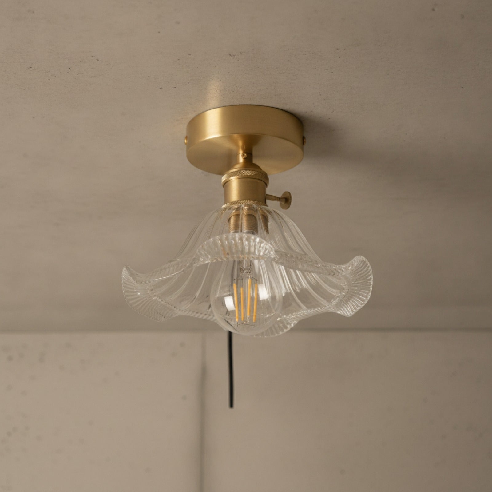 Abat Jour Lille Verre Vintage