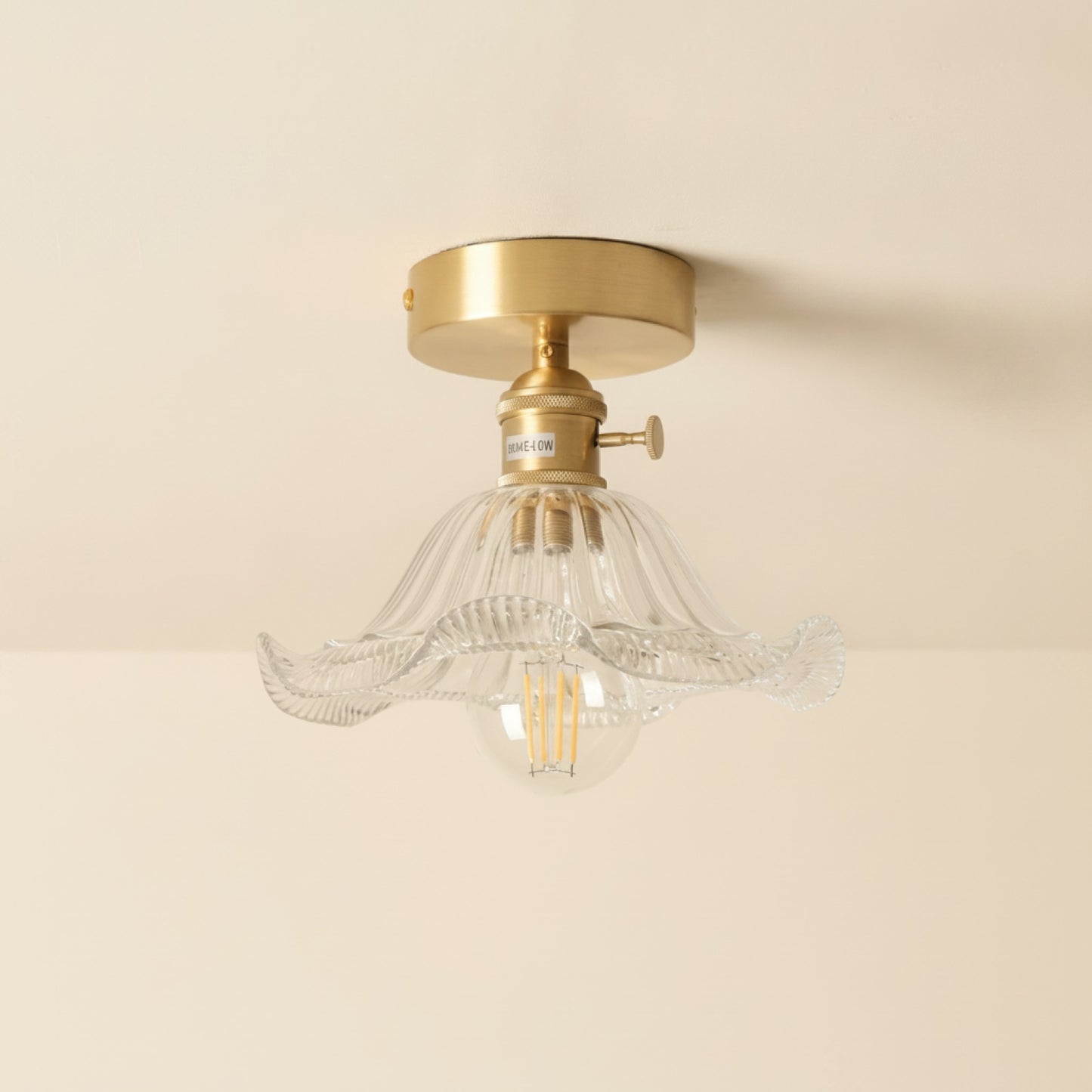 Abat Jour Lille Verre Vintage