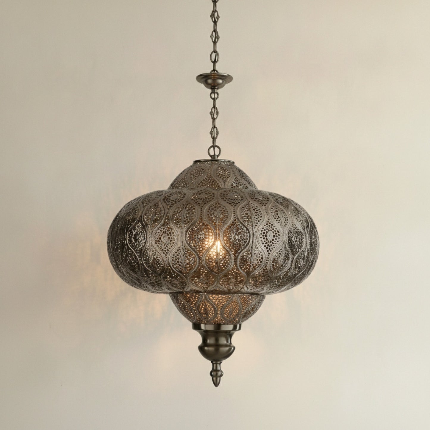 Abat Jour Marrakech Fer Cisellé Bronze