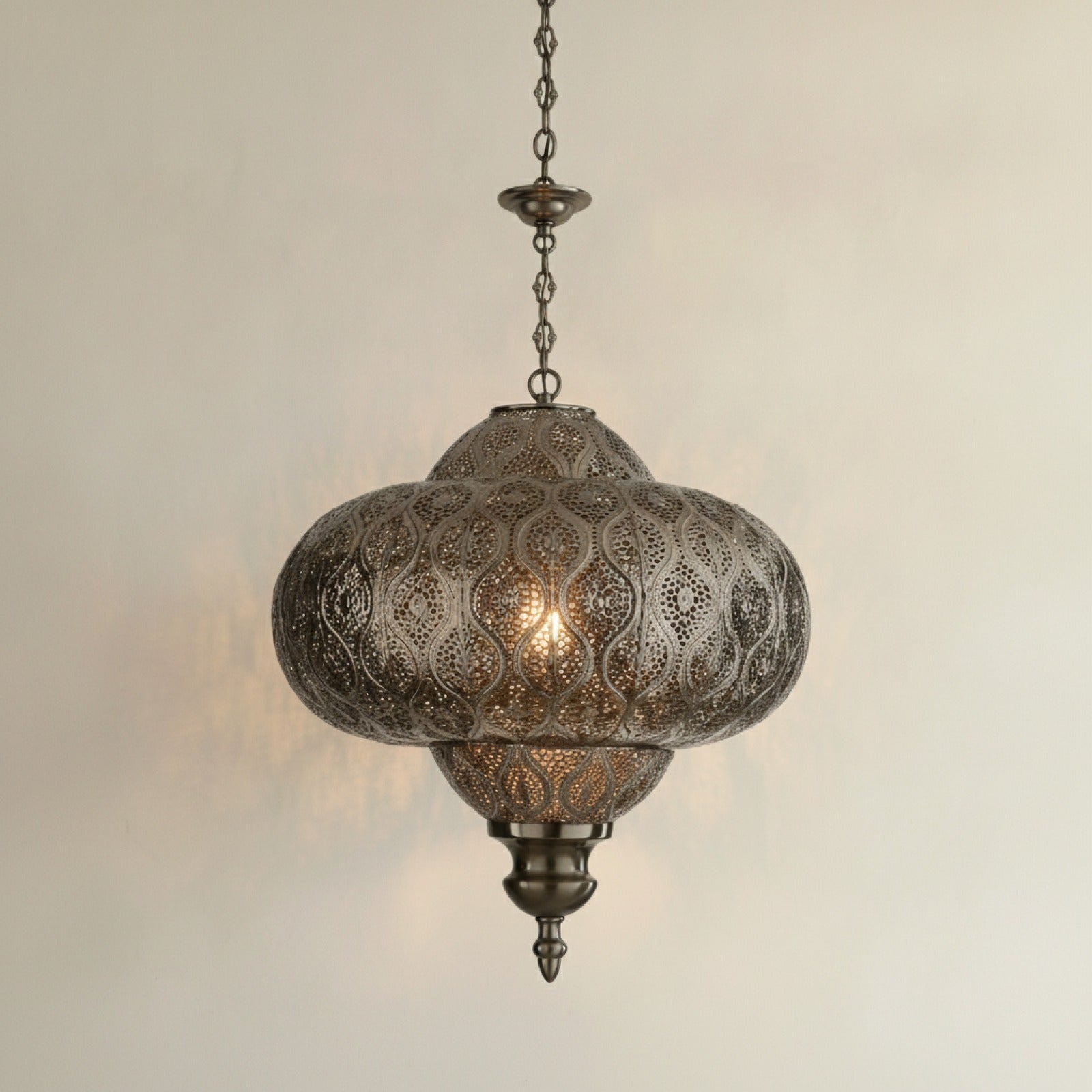 Abat Jour Marrakech Fer Cisellé Bronze