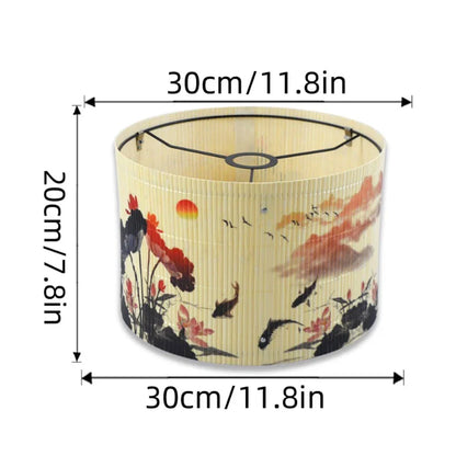 Abat Jour Cylindrique en Bambou Shangai - Ambiance Naturelle et Chaleureuse