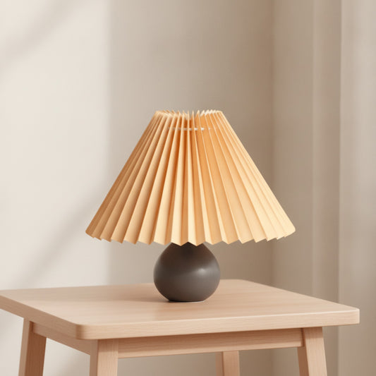 Abat-Jour Riga : Plissé Conique pour Lampe de Chevet