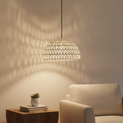 Abat Jour Rotin Udon Naturel Suspension