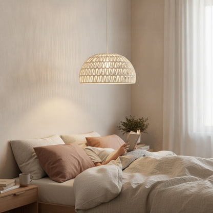 Abat Jour Rotin Udon Naturel Suspension