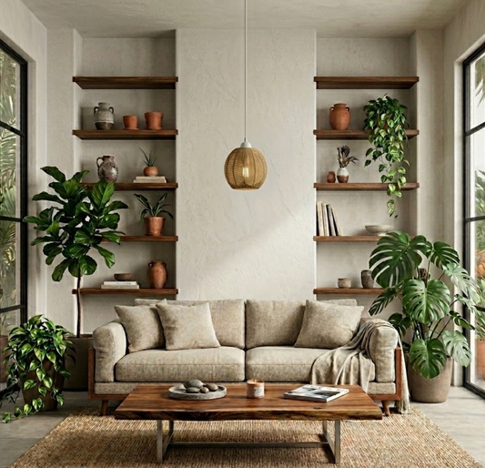 Abat-Jour Rotin <br> Volute-Grain-Light