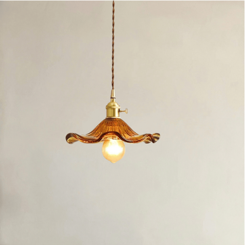 Abat-Jour Suspension Verre <br> Florence-Grain-Light