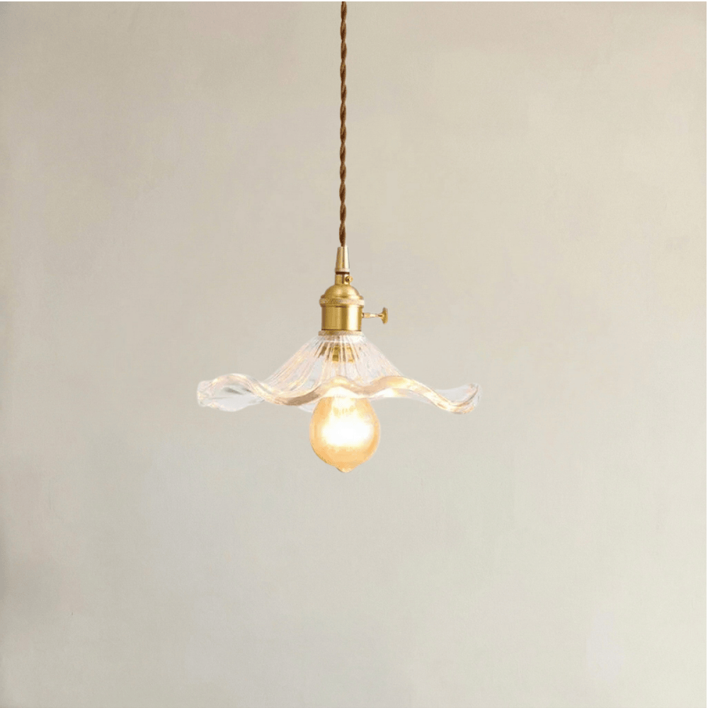 Abat-Jour Suspension Verre <br> Florence-Grain-Light