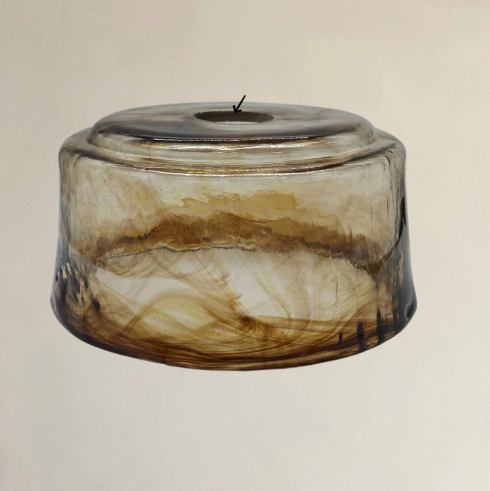 Abat Jour Venise Ambre Verre Mural
