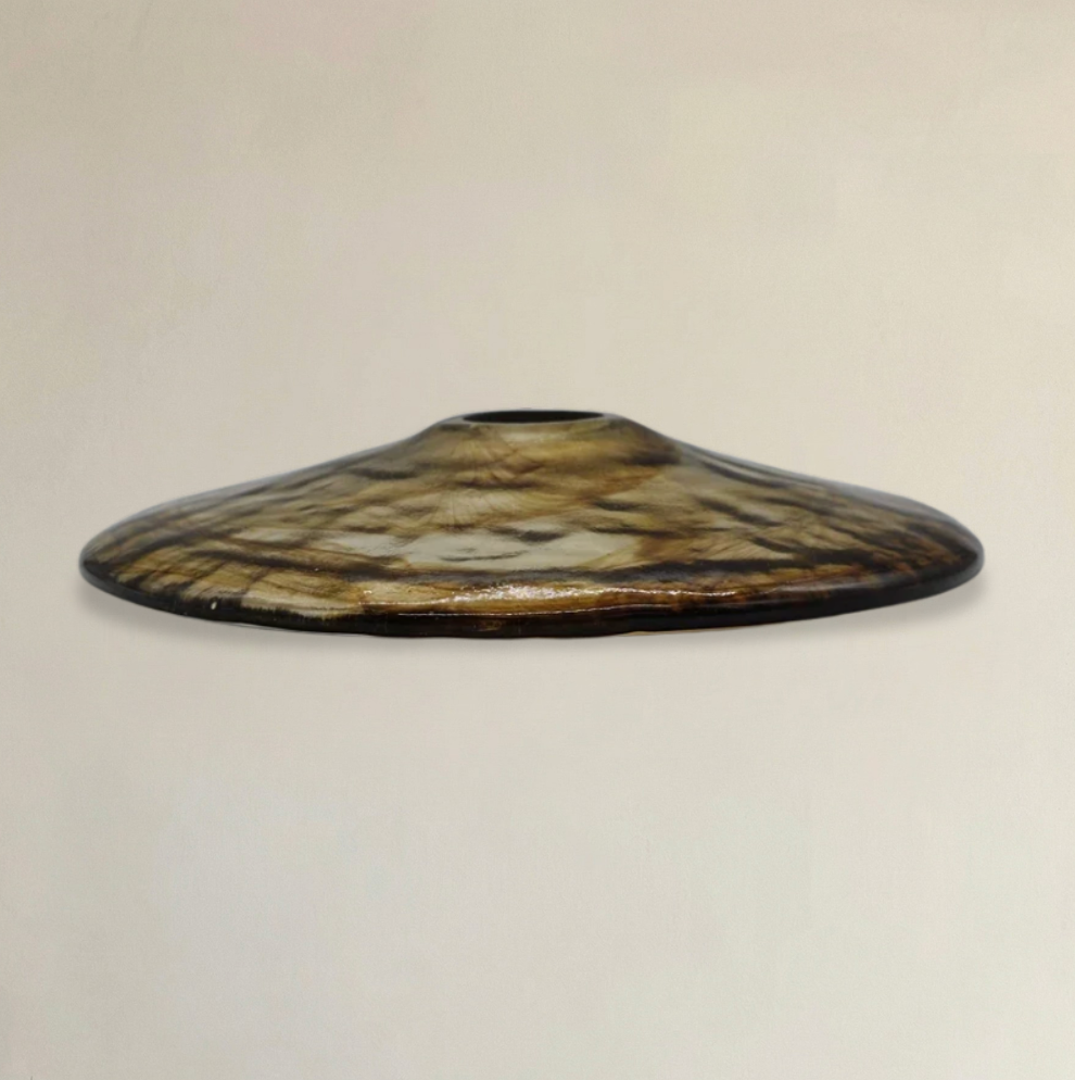 Abat Jour Venise Ambre Verre Mural