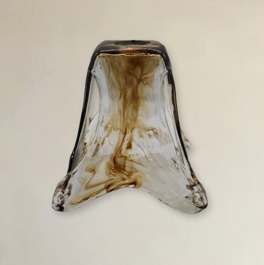 Abat Jour Venise Ambre Verre Mural
