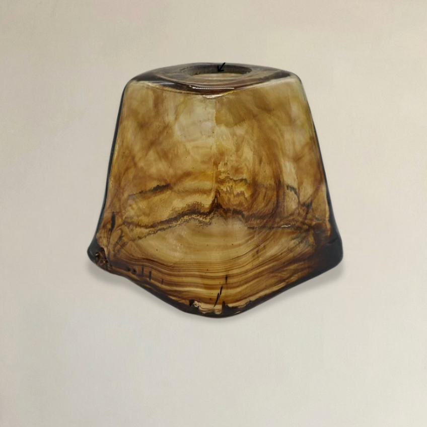 Abat Jour Venise Ambre Verre Mural
