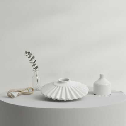 Abat-jour Sofia : Design Vintage en Céramique (Blanc, Noir, Bleu, Rose)