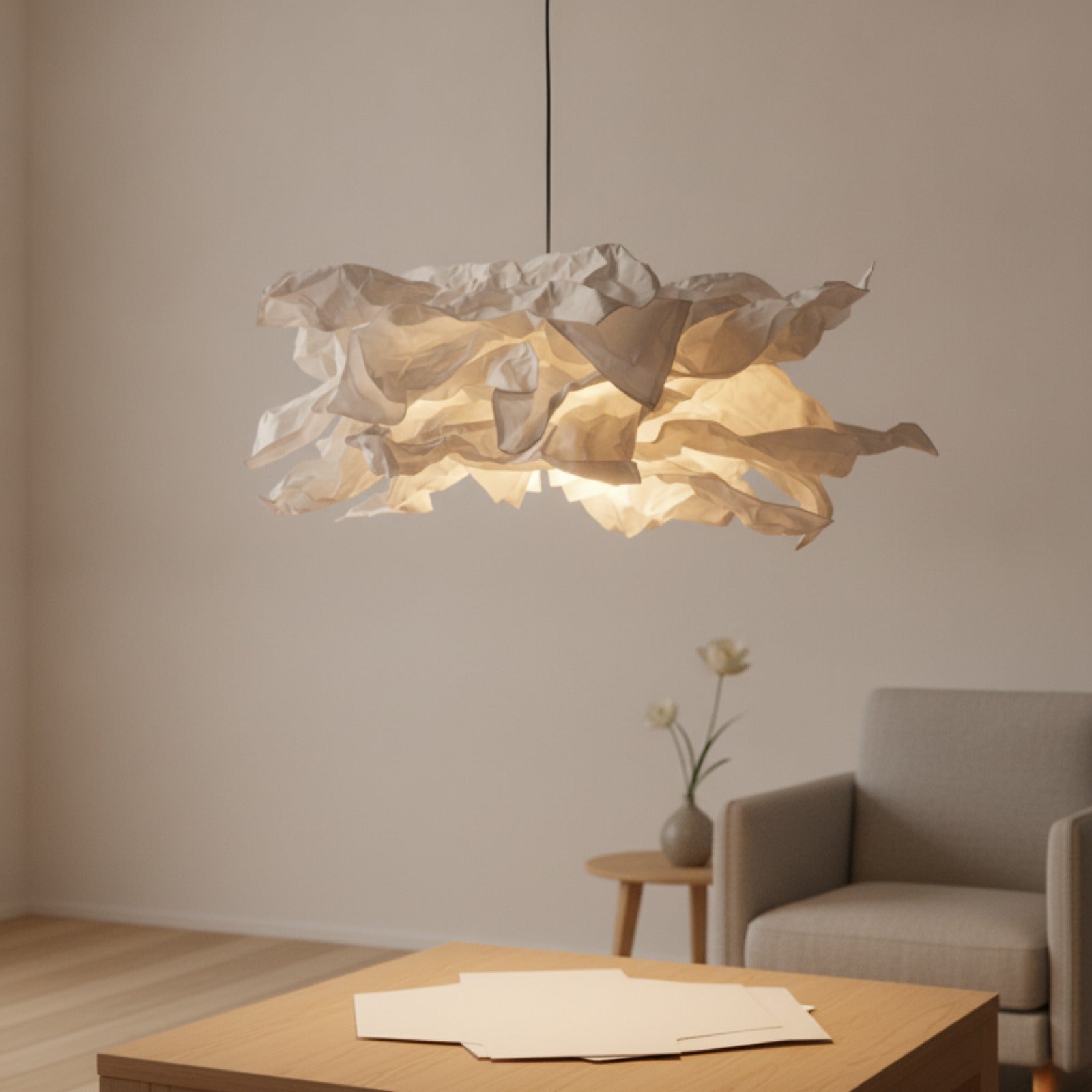 Abat jour Kumo Nuage Papier Design