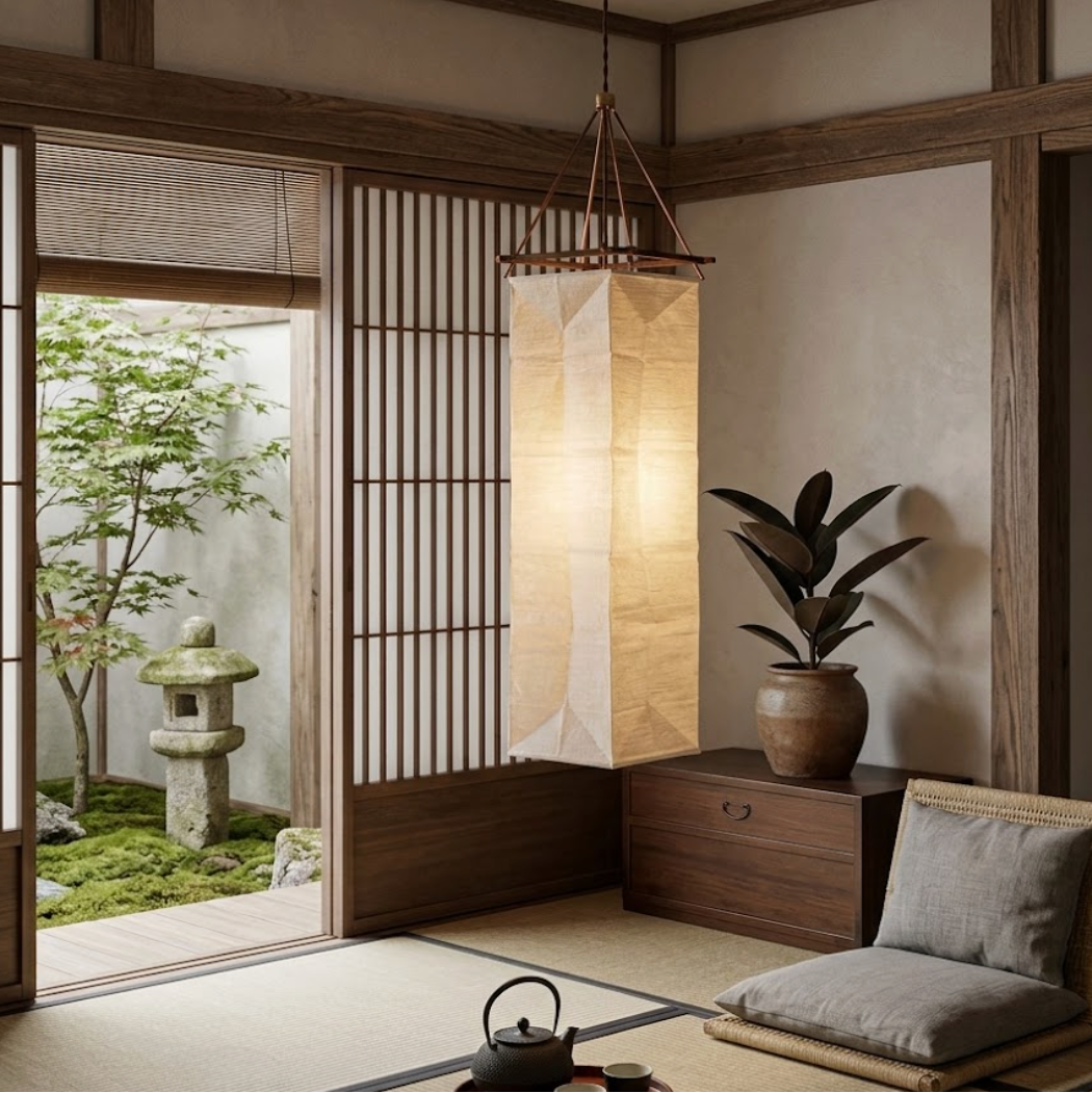 Abat Jour Papier Nagoya Grain Light