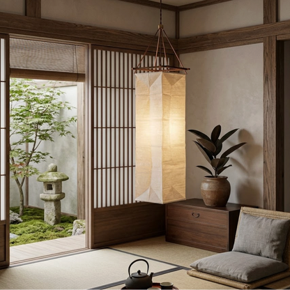 Abat Jour Papier Nagoya Grain Light