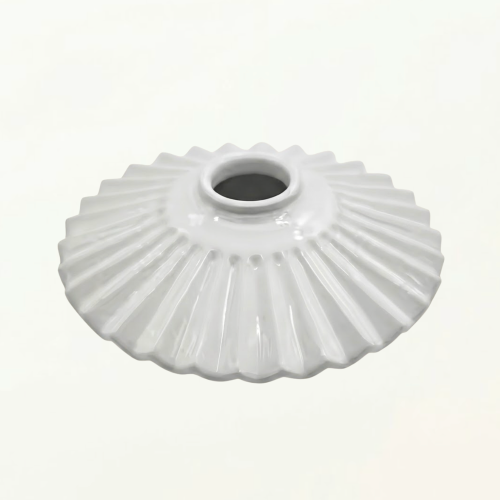 Abat Jour Verre Sofia Vintage Blanc