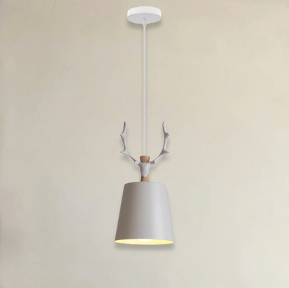 Abat Jour Helsinki Bois & Métal Blanc Scandinave