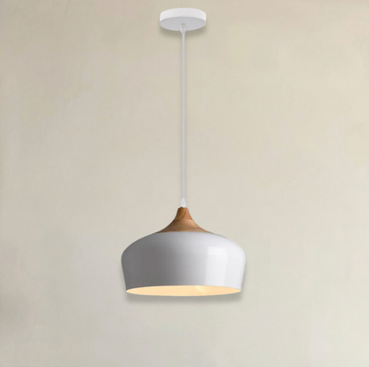 Abat Jour Helsinki Bois & Métal Blanc Scandinave