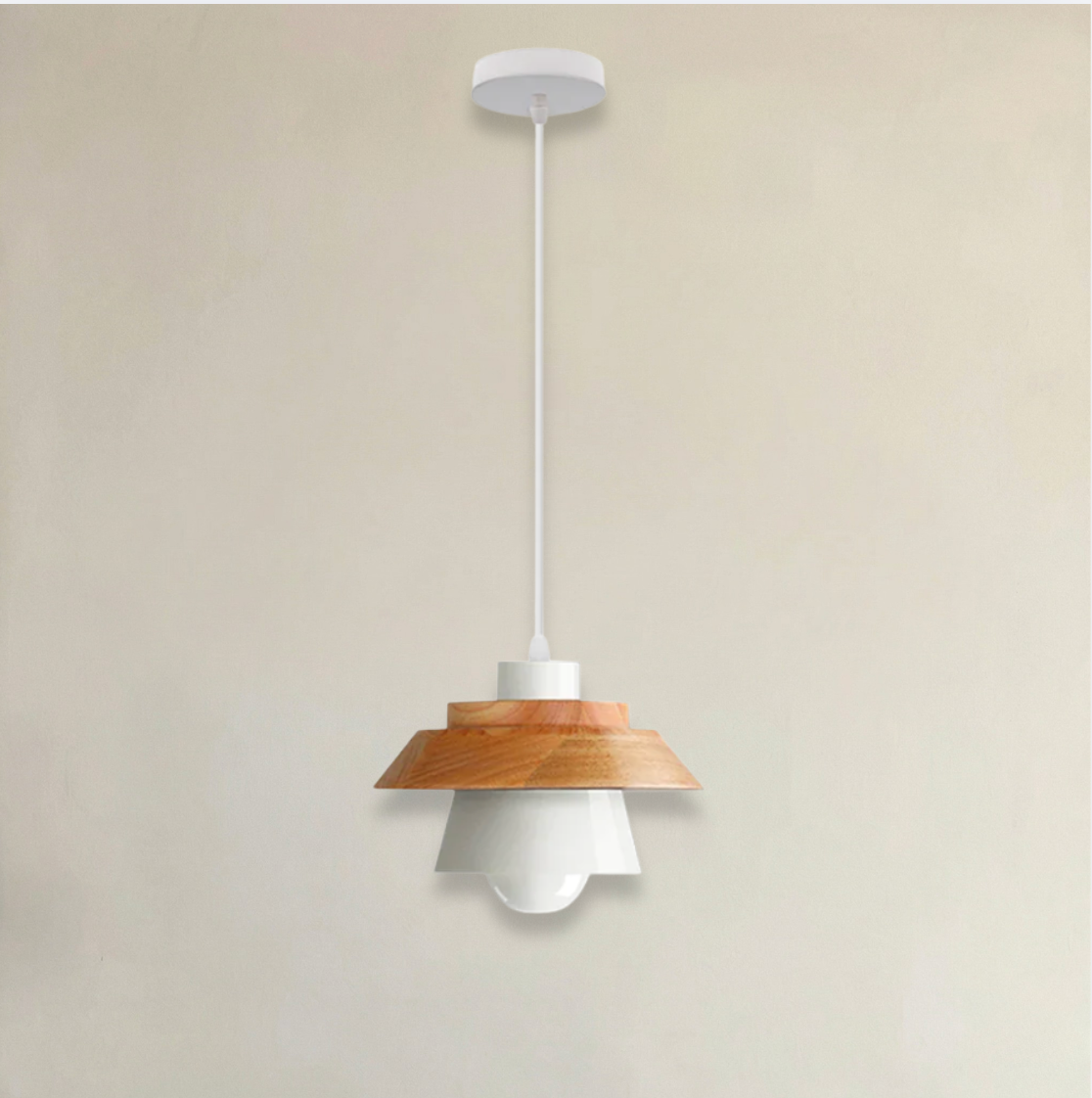 Gamme Abat-Jour Bois Blanc <br> Helsinki-Grain-Light