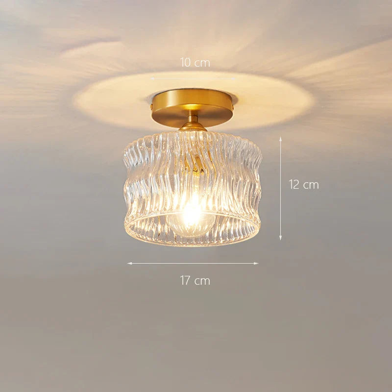 Applique Murale LED Verre Laiton Style Art Déco - Luminaire Moderne pour Salon & Chambre