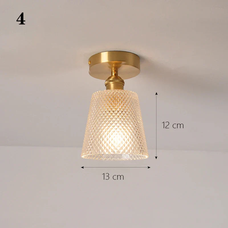 Suspension Plafond Design Art Déco en Verre - Luminaire Moderne E27 pour Cuisine & Chambre
