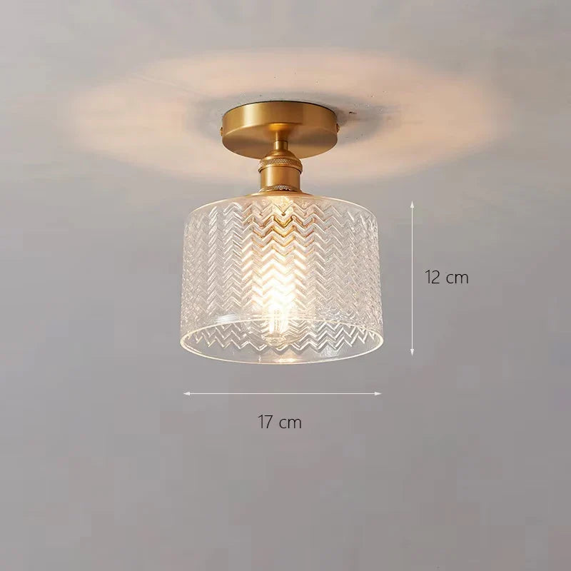 Applique Murale Art Déco en Verre et Laiton – Luminaire Design E27 pour Cuisine, Chambre & Entrée