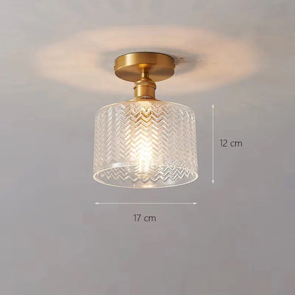 Applique Murale Art Déco en Verre et Laiton – Luminaire Design E27 pour Cuisine, Chambre & Entrée