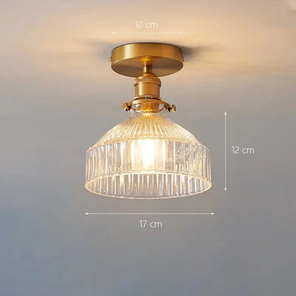 Applique Murale Art Déco en Verre Laiton - Lampe Moderne E27 pour Salon, Chambre, Couloir