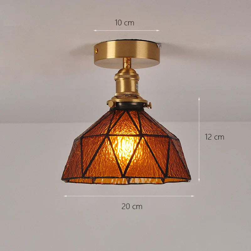 Lampe Plafond Art Déco en Verre - Luminaire Moderne pour Salon & Cuisine