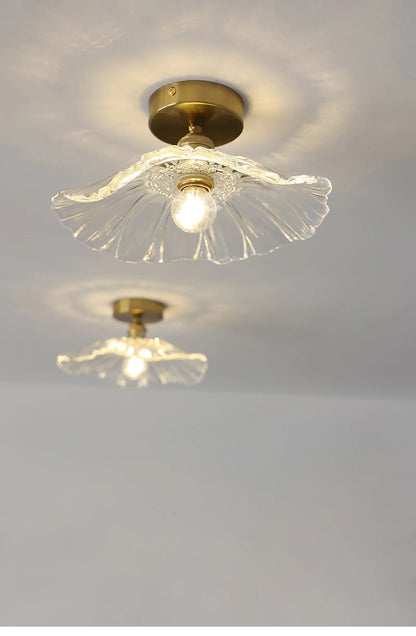 Multiple Styles Nordic Ceiling Light Fixture Glass or Ceramic Shade Vintage Ceiling Lamp with E27 Base for Hallway Entryway-Grain-Light