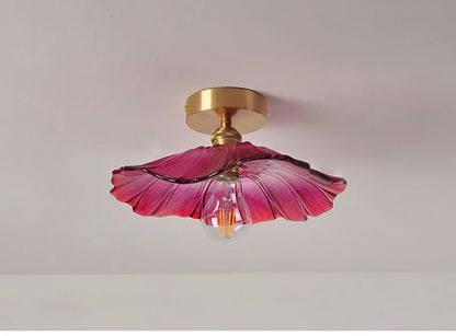 Multiple Styles Nordic Ceiling Light Fixture Glass or Ceramic Shade Vintage Ceiling Lamp with E27 Base for Hallway Entryway-Grain-Light