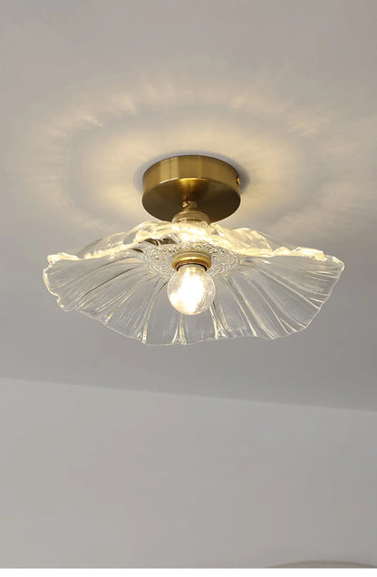 Multiple Styles Nordic Ceiling Light Fixture Glass or Ceramic Shade Vintage Ceiling Lamp with E27 Base for Hallway Entryway-Grain-Light